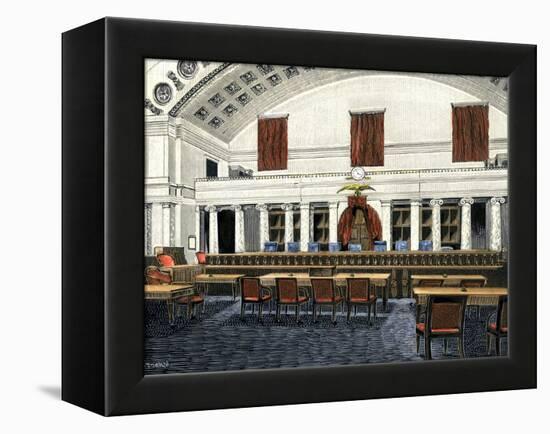 Us Supreme Court Hearing Room, 1890s-null-Framed Premier Image Canvas