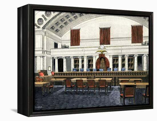 Us Supreme Court Hearing Room, 1890s-null-Framed Premier Image Canvas