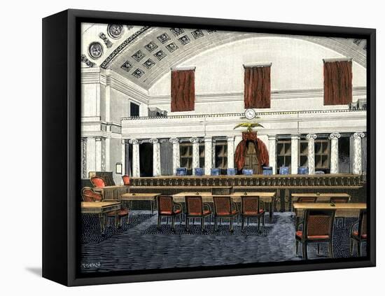 Us Supreme Court Hearing Room, 1890s-null-Framed Premier Image Canvas