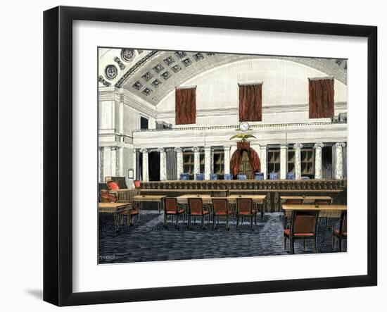 Us Supreme Court Hearing Room, 1890s-null-Framed Giclee Print