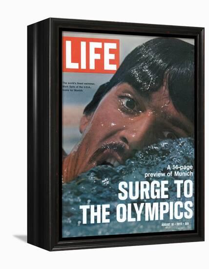 US Swimmer Mark Spitz Training for 1972 Munich Olympics, August 18, 1972-Co Rentmeester-Framed Premier Image Canvas