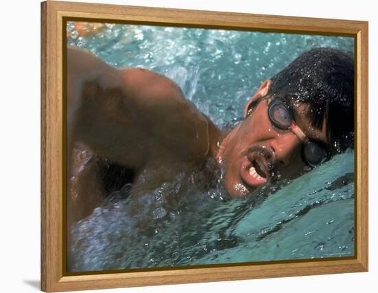 US Swimmer Mark Spitz Training for 1972 Munich Olympics-Co Rentmeester-Framed Premier Image Canvas