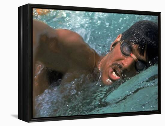 US Swimmer Mark Spitz Training for 1972 Munich Olympics-Co Rentmeester-Framed Premier Image Canvas