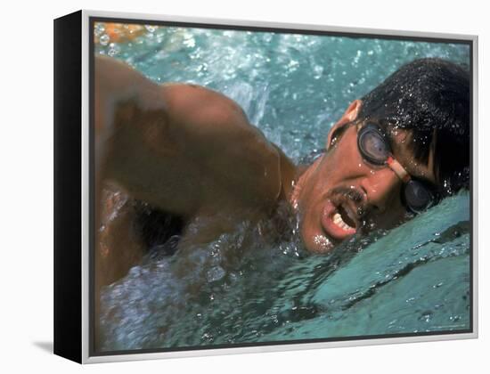 US Swimmer Mark Spitz Training for 1972 Munich Olympics-Co Rentmeester-Framed Premier Image Canvas