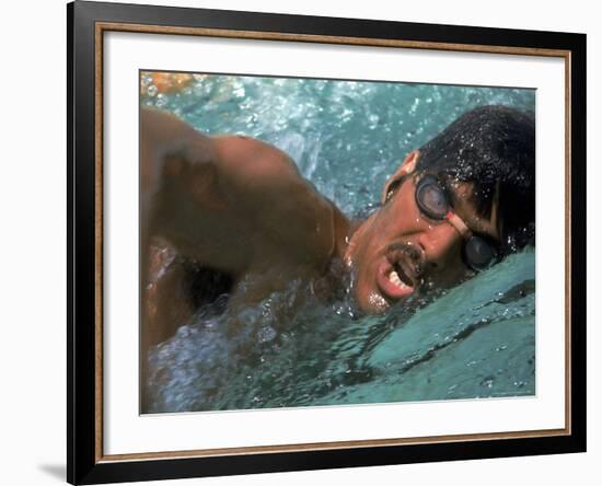 US Swimmer Mark Spitz Training for 1972 Munich Olympics-Co Rentmeester-Framed Premium Photographic Print