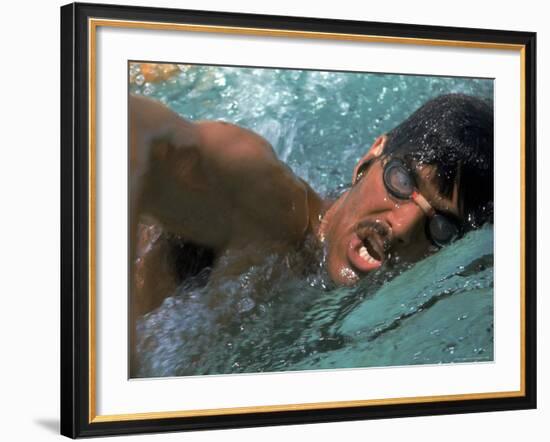 US Swimmer Mark Spitz Training for 1972 Munich Olympics-Co Rentmeester-Framed Premium Photographic Print