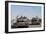 US Tanks Drive under the 'Hands of Victory' in Baghdad, Iraq, Ca. 2003-null-Framed Photo