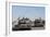 US Tanks Drive under the 'Hands of Victory' in Baghdad, Iraq, Ca. 2003-null-Framed Photo