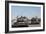 US Tanks Drive under the 'Hands of Victory' in Baghdad, Iraq, Ca. 2003-null-Framed Photo