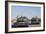 US Tanks Drive under the 'Hands of Victory' in Baghdad, Iraq, Ca. 2003-null-Framed Photo