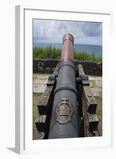 Us Territory of Guam, Umatac. Fort Soledad. Cannon and Philippine Sea-Cindy Miller Hopkins-Framed Photographic Print