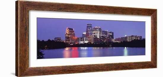 Us, Texas, Austin, Skyline, Night-null-Framed Photographic Print