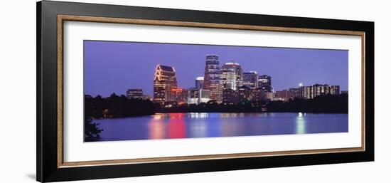 Us, Texas, Austin, Skyline, Night-null-Framed Photographic Print