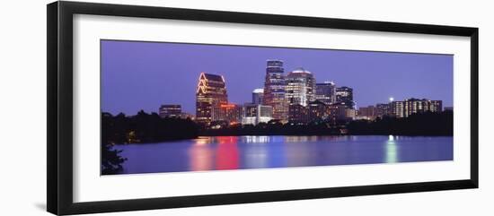 Us, Texas, Austin, Skyline, Night-null-Framed Photographic Print