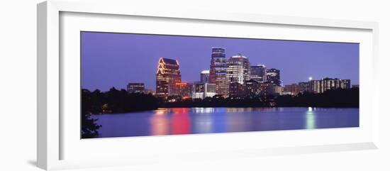 Us, Texas, Austin, Skyline, Night-null-Framed Photographic Print