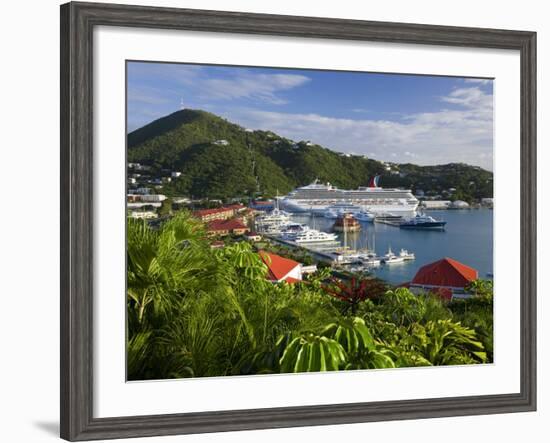 Us Virgin Islands, St, Thomas, Charlotte Amalie and Havensight Cruise Ship Dock, Caribbean-Gavin Hellier-Framed Photographic Print