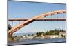 Us, Wa, La Conner. Rainbow Bridge Frames Entrance to Town on Swinomish Channel-Trish Drury-Mounted Photographic Print