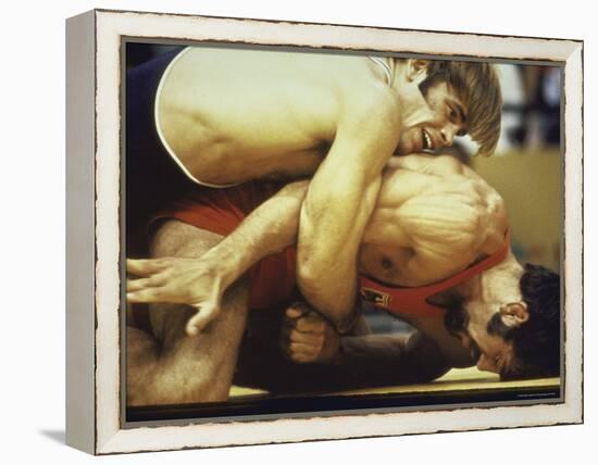 US Wrestler and Eventual Gold Medal Winner Wayne Wells at Olympics,1972-Co Rentmeester-Framed Premier Image Canvas