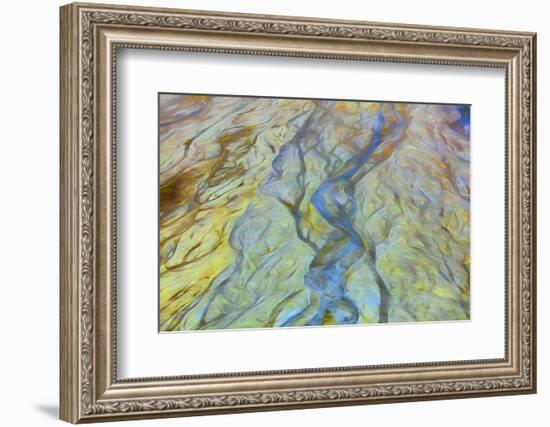 USA, Alaska, Arctic National Wildlife Refuge. Abstract of Brooks Range and Ivishak River.-Jaynes Gallery-Framed Photographic Print