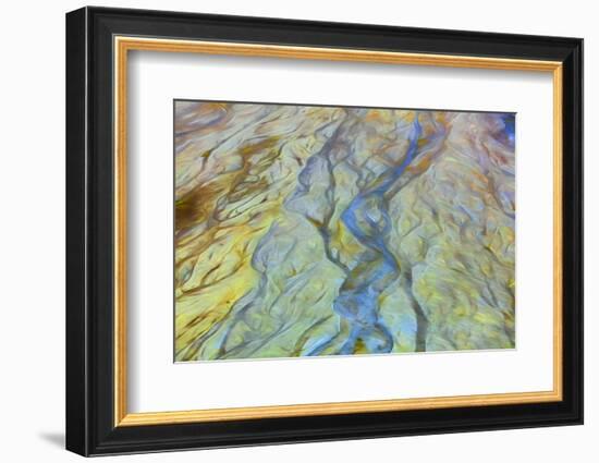 USA, Alaska, Arctic National Wildlife Refuge. Abstract of Brooks Range and Ivishak River.-Jaynes Gallery-Framed Photographic Print