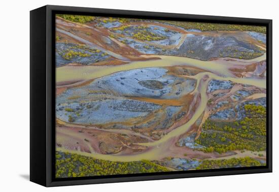 USA, Alaska, Brooks Range, Arctic National Wildlife Refuge. Aerial of Ivishak River.-Jaynes Gallery-Framed Premier Image Canvas