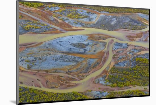 USA, Alaska, Brooks Range, Arctic National Wildlife Refuge. Aerial of Ivishak River.-Jaynes Gallery-Mounted Photographic Print