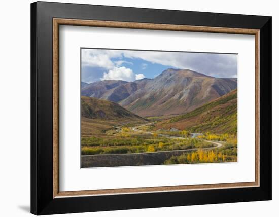 USA, Alaska, Brooks Range. Landscape with Trans-Alaska Pipeline and highway.-Jaynes Gallery-Framed Photographic Print