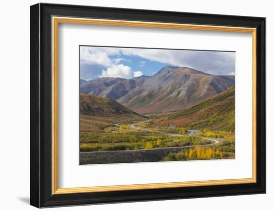 USA, Alaska, Brooks Range. Landscape with Trans-Alaska Pipeline and highway.-Jaynes Gallery-Framed Photographic Print