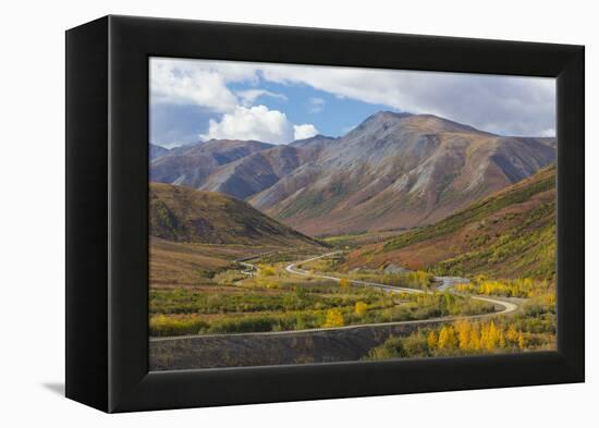 USA, Alaska, Brooks Range. Landscape with Trans-Alaska Pipeline and highway.-Jaynes Gallery-Framed Premier Image Canvas