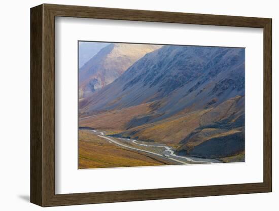 USA, Alaska, Brooks Range. Truck on highway near Atigun Pass.-Jaynes Gallery-Framed Photographic Print