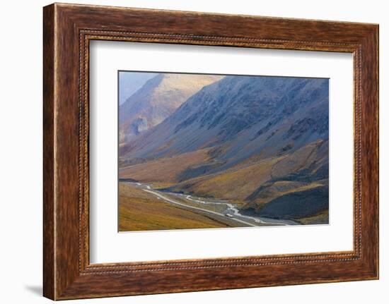 USA, Alaska, Brooks Range. Truck on highway near Atigun Pass.-Jaynes Gallery-Framed Photographic Print