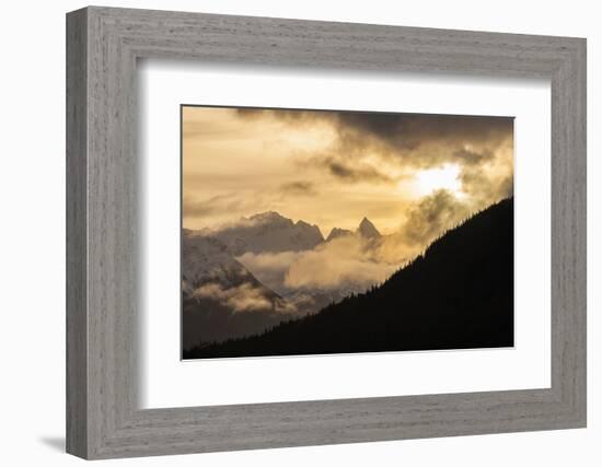 USA, Alaska, Chilkat River Valley. Mountain Sunrise-Cathy & Gordon Illg-Framed Photographic Print