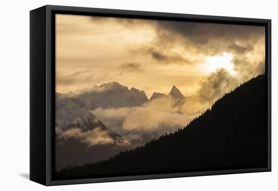 USA, Alaska, Chilkat River Valley. Mountain Sunrise-Cathy & Gordon Illg-Framed Premier Image Canvas