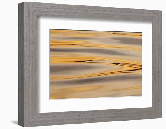 USA, Alaska, Cross Sound. Sunset Reflections on Water-Don Paulson-Framed Photographic Print