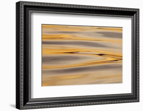 USA, Alaska, Cross Sound. Sunset Reflections on Water-Don Paulson-Framed Photographic Print