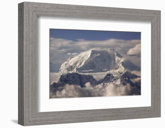 USA, Alaska, Denali, Mt. Mckinley Summit in Clouds-John Ford-Framed Photographic Print