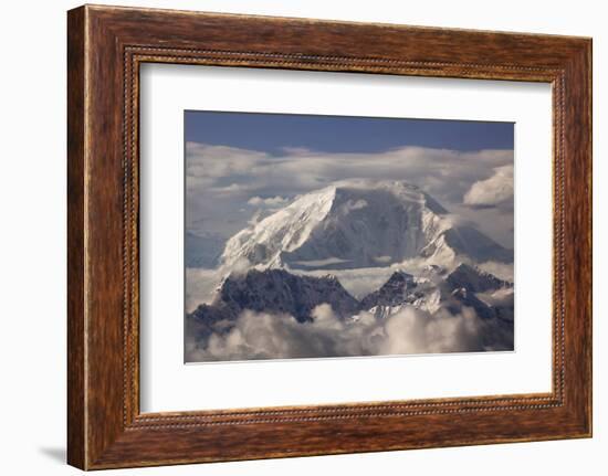 USA, Alaska, Denali, Mt. Mckinley Summit in Clouds-John Ford-Framed Photographic Print