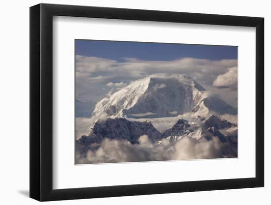 USA, Alaska, Denali, Mt. Mckinley Summit in Clouds-John Ford-Framed Photographic Print