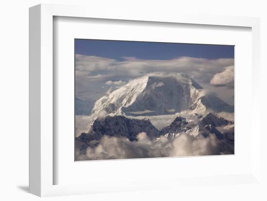 USA, Alaska, Denali, Mt. Mckinley Summit in Clouds-John Ford-Framed Photographic Print