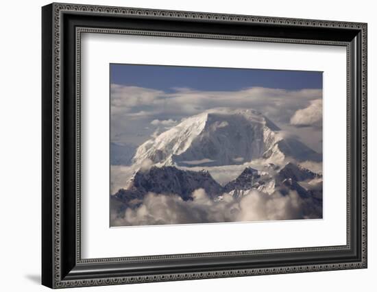 USA, Alaska, Denali, Mt. Mckinley Summit in Clouds-John Ford-Framed Photographic Print