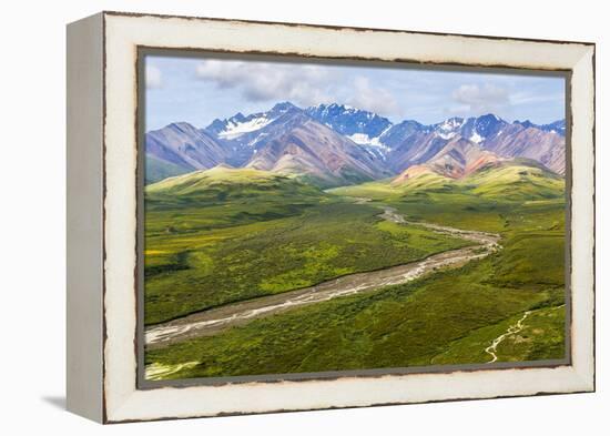 USA, Alaska, Denali National Park. Mountain landscape with Polychrome Pass.-Jaynes Gallery-Framed Premier Image Canvas