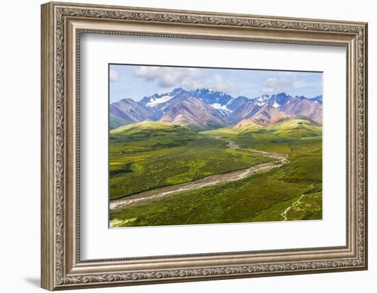 USA, Alaska, Denali National Park. Mountain landscape with Polychrome Pass.-Jaynes Gallery-Framed Photographic Print