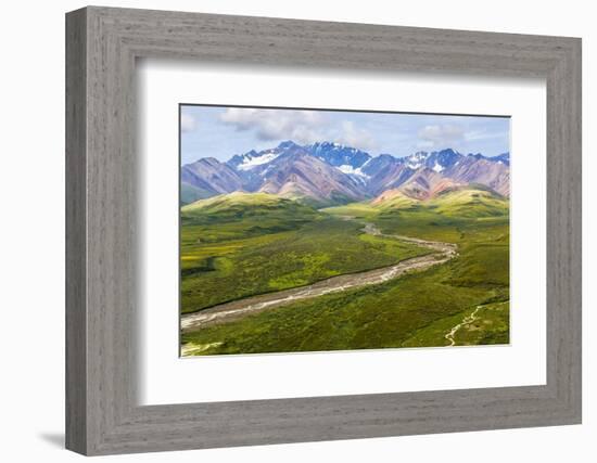 USA, Alaska, Denali National Park. Mountain landscape with Polychrome Pass.-Jaynes Gallery-Framed Photographic Print