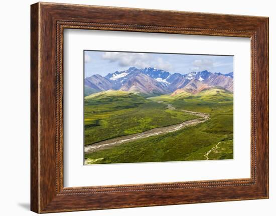 USA, Alaska, Denali National Park. Mountain landscape with Polychrome Pass.-Jaynes Gallery-Framed Photographic Print