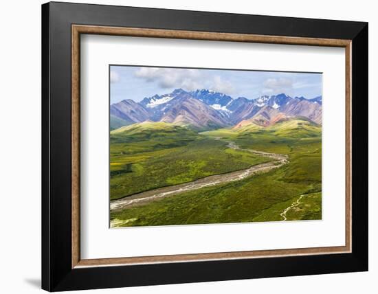 USA, Alaska, Denali National Park. Mountain landscape with Polychrome Pass.-Jaynes Gallery-Framed Photographic Print