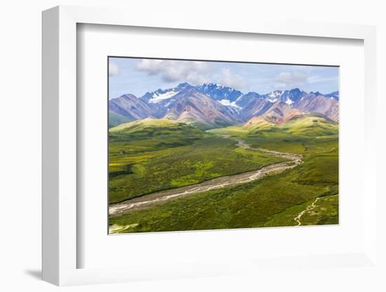 USA, Alaska, Denali National Park. Mountain landscape with Polychrome Pass.-Jaynes Gallery-Framed Photographic Print