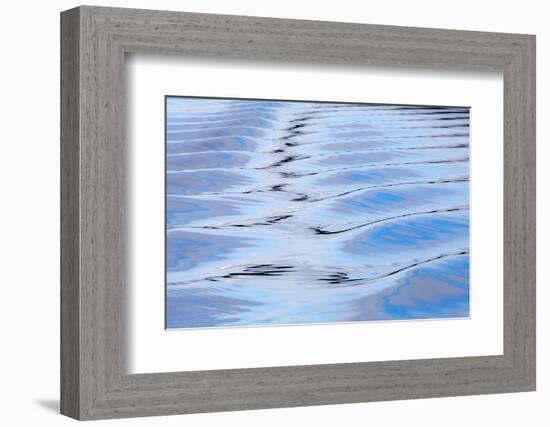 USA, Alaska, Endicott Arm. Boat Wake Patterns-Don Paulson-Framed Photographic Print