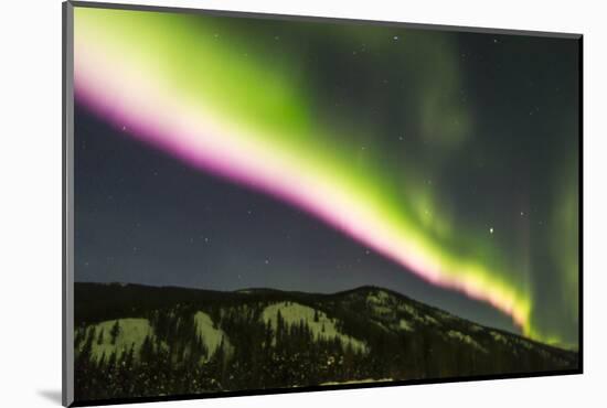 USA, Alaska, Fairbanks. Aurora borealis at night.-Jaynes Gallery-Mounted Photographic Print