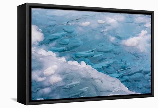 USA, Alaska, Glacier Bay National Park. Close-up of Blue Ice-Don Paulson-Framed Premier Image Canvas