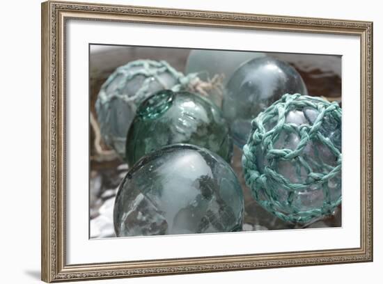 USA, Alaska, Ketchikan, Antique Japanese Fishing Floats-Savanah Stewart-Framed Photographic Print